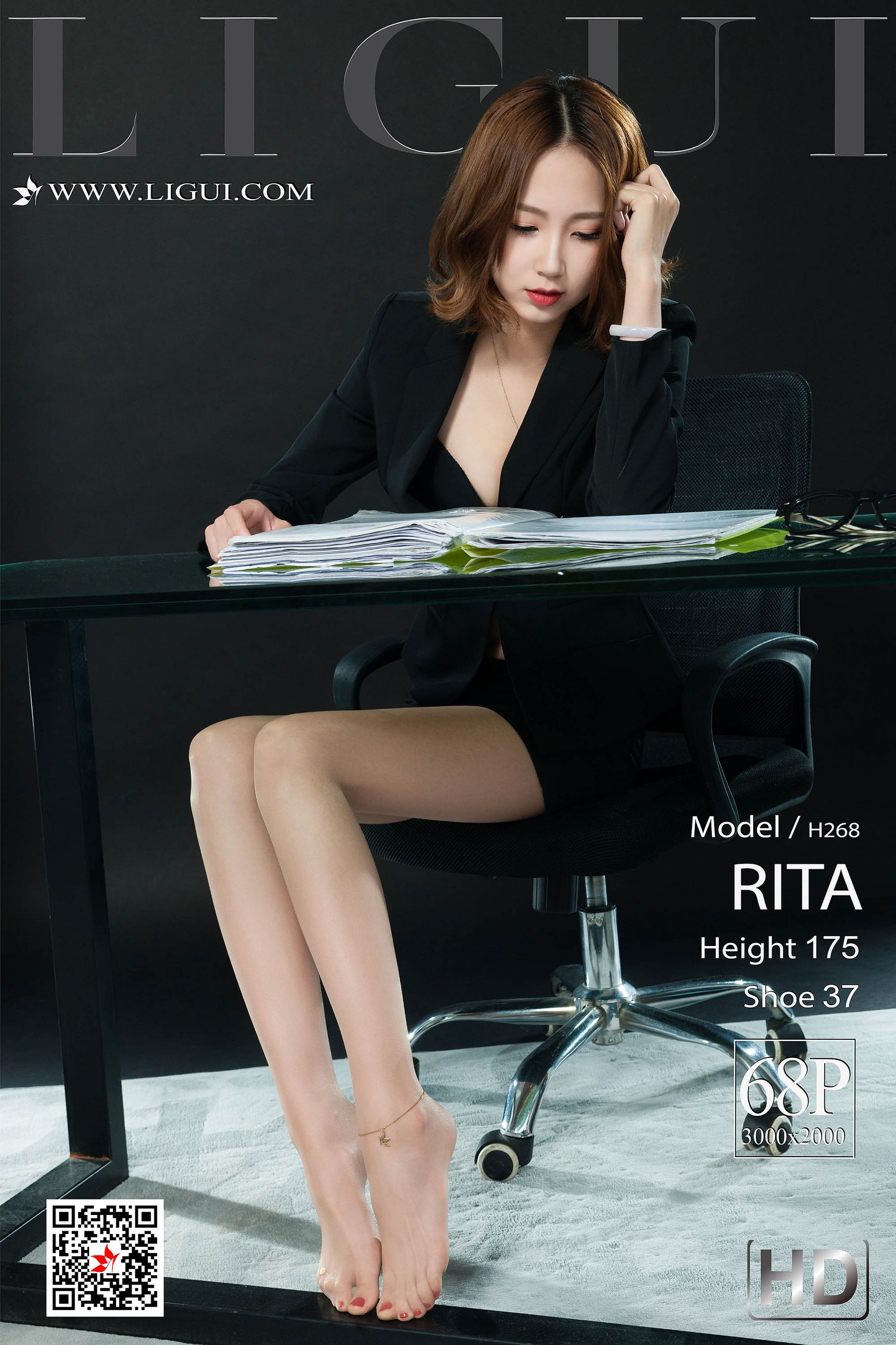 [丽柜LiGui] 网络丽人 Model RITA教官趴双腿吸核花蜜水